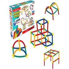 Ases Store Süper Bambu Çubuklar 200 Parça - Puzzle Blok Inşa Yapı Bloklar