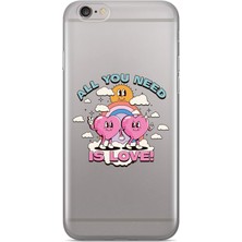 Moonset Iphone 6/6s Uyumlu Baskılı Yumuşak Silikon Şeffaf Telefon Kılıfı