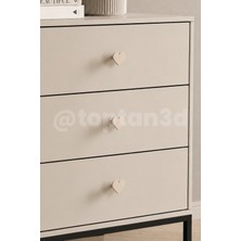Toptan3D (4 Cm) Açık Bej Kalp Dolap Kulpu, Mobilya Kulbu - Bebek, Çocuk Oda Aksesuar, Kalp Kulp (Kulp Vidası Dahildir)