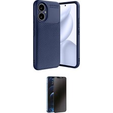 Marsilyan™- Honor 400 Kılıf Eksen Form Prime - Siyah 3D Antistatik Hayalet Cam Ekran Koruyucu