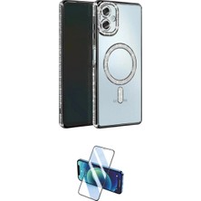 Marsilyan™- Galaxy A07 4g Kılıf Zirve Doku Prime - Siyah 3D Antistatik Cam Ekran Koruyucu