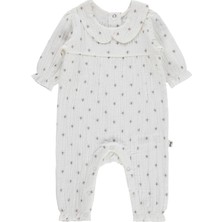 Civil Baby Yıldız Empirme 3-12 Ay Tulum - Kahverengi