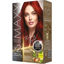 Maxx Deluxe Beauty Expert Set Saç Boyası 5.56 (55.46) Kızıl Büyü