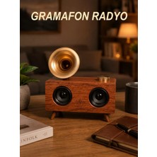 Gramafon Nostaljik Radyo Yüksek Ses Kalitesi USB Tf Kart Aux Yeni Nesil Midastech