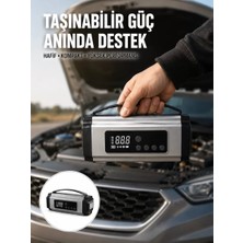 MidasTech Dijital Göstergeli Akü Takviye Cihazı Lastik Şişirme Powerbank ve LED Işık Özellikli Yeni Ne
