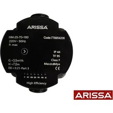 Arissa Arıssa HM-25-70-180 11/2'' (180MM) Frekans Konvertörlü Sirkülasyon Pompa 3,5m3/h-7mss 81 Kw