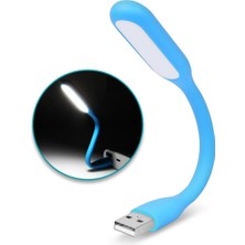 Derwell USB LED Lamba Katlanabilir Pc Laptop Klavye Aydınlatma Esnek Bükülebilir Powerbank/bilgisayar/laptop Gibi USB Bağlantısı Olan Cihazlarda Kullanabilirsiniz Mavi