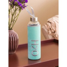 Tohana H2o Peluş Kılıflı Cam Matara 600 Ml Turkuaz