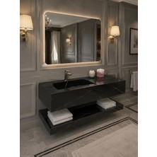 Akay Dizayn Porselen Banyo Lavabosu - Siyah L01