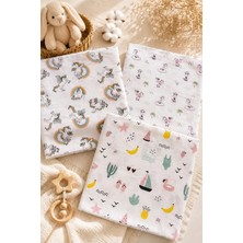 Pico Baby Çok Amaçlı Müslin Örtü & Battaniye / 3'lü Set / %100 Pamuk / Oeko-Teks Sertifikalı /  80X80 cm