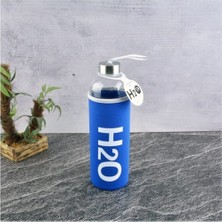 Tohana Kılıflı Cam Matara 1000 Ml Mavi