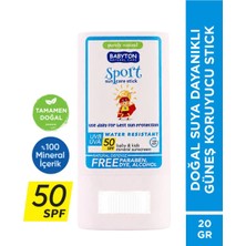 Babyton Suya Dayanıklı Doğal Güneş Stick 50 SPF 20 gr