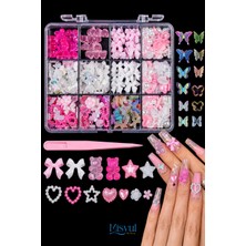 Misyul Tırnak Süsleme Pink Dream Charm Seti, Nail Art Tırnak Süslemesi
