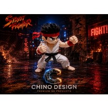  ryu street fighter / renkli özel 3d üretim ryu hoshi 90 lar atari oyun / chibi 19-20cm