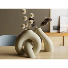 Baba Oğul 3D 3D Baskı Modern Dekoratif Vazo – Minimalist Tasarım | Ev ve Ofis Dekorasyonu - 13 cm Şık Dekoratif Vazo
