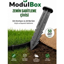 Modulbox Zemin Sabitleme Çivisi ( 50'li Paket ) – Çim Sınırlayıcı ve Jüt Bezi Için