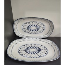 Güral Porselen Dijital 2 Adet 29 cm (Büyük) Salata,sunum,kayık Tabak