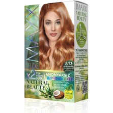 Maxx Deluxe Natural Beauty Amonyaksız Set Saç Boyası 8.73 Altın Karamel