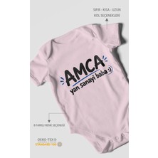 Morivo Kids Amca ve Yan Sanayi Babaya Özel Kısa Kollu Bebek Body %100 Pamuk