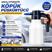Polham Şarjlı Otomatik 1.5 Litre Yüksek Basınçlı Araç Yıkama Köpük Püskürtücü El Pompası, Otomobil Temizleme Pompası