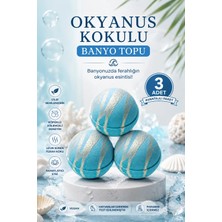 BB Bath Box Okyanus Kokulu Banyo Topu, Nem Bombası, Jakuzi, Küvet & Manikür, Pedikür Topu 3 Adet 130 Gr