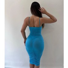 Morliva Sandy Kumaş Full Likra Kalem Elbise  2154