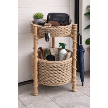 Bohem Studio Jüt Yan Sehpa / Çok Amaçlı 2 Katlı Organizer