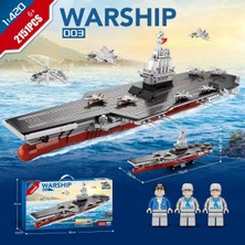 Baykush LEGO Uyumlu Uçak Gemisi Seti Warship 2151 Parça Yapı Bloklar Model Savaş Gemisi 75CM Askeri Set