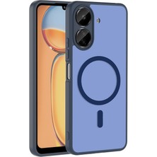 Gpack Xiaomi Poco C65 Kılıf Babet Magsafe Kablosuz Şej Şarj Özellikli Silikon Lacivert
