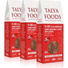 Talya Foods Filizlendirilmiş Kırmızı Mercimek & Kinoa Arpa Şehriye 3X200G