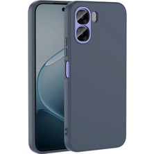 Gpack Oppo A6X Kılıf Lansman Içi Kadife Silikon Lacivert
