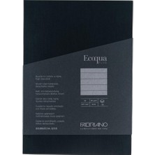 Fabriano Ecoqua Plus Fabric Notebook 90GR A5 Nero Ruled 80 Yaprak