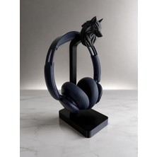 Kapgan Gear Kurt Gamer Kulaklık Standı, Kulaklık Tutucu Dekoratif 25-30 cm Siyah