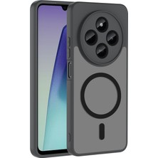 Gpack Xiaomi Redmi 14C Kılıf Babet Magsafe Kablosuz Şej Şarj Özellikli Silikon Siyah