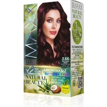 Maxx Deluxe Natural Beauty Amonyaksız Set Saç Boyası 3.66 Patlıcan Moru