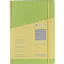 Fabriano Ecoqua Plus Fabric Notebook 90GR A4 Lime Ruled 80 Yaprak