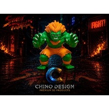  blanka street fighter / beyaz (tek renk) özel 3d üretim blanka 90 lar atari oyun / 17-19cm