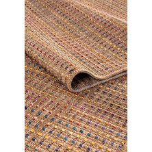 Anatolia Anatolıa Halı/defne Sisal-Kahve/mavi,sarı,turuncu- Özel Ölçü-Mutfak, Koridor-Kaydırmaz