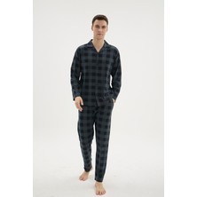 Kly Boy Düğme Ekose Pijama Takımı 26100