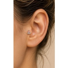 By Dilek Çetin Accessory By Dilek Çetin Acessorry Çelik Pembe Taşlı Piercing (1 Adet)