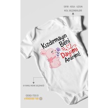Morivo Kids Kızdırmayın Beni Dayımı Ararım Kısa Kollu Bebek Body %100 Pamuk