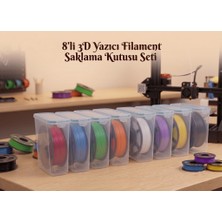 Geseus 3D Yazıcı Filament Saklama Kabı Seti Hava Sızdırmaz Contalı 4.5 LT 8'li Set MAB-179