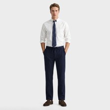 Gant Erkek Lacivert Regular Fit Çizgili Pantolon