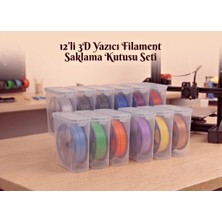 Geseus 3D Yazıcı Filament Saklama Kabı Seti Hava Sızdırmaz Contalı 4.5 LT 12'li Set MAB-179