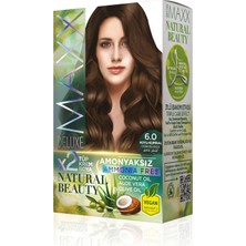 Maxx Deluxe Natural Beauty Amonyaksız Set Saç Boyası 6.0 Koyu Kumral