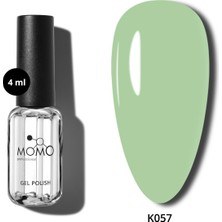 Momo Professional Kalıcı Oje K057 Pastel Yeşil Yüksek Renk Pigmenti 4 ml Uzun Süreli Kullanım