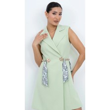 Dorne Moda Bağlama Detaylı Mini Elbise- Düğün - Mezuniyet - Ofis Şıklığı