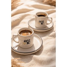 Keramika Amre Deep Kahve Takımı 4 Parça 2 Kişilik 23720-26