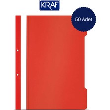 Kraf Telli Dosya Kırmızı 50li Paket