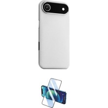 Marsilyan™- iPhone 17 Air Kılıf Zirve Modern Prime - Siyah 3D Antistatik Cam Ekran Koruyucu